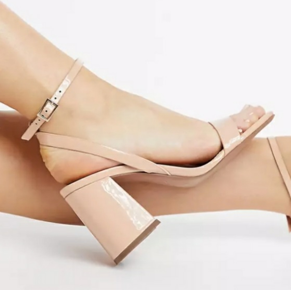 ASOS nude wide fit sandals